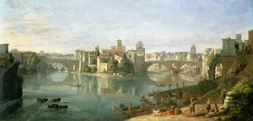 La isla Tiberina en Roma, 1685